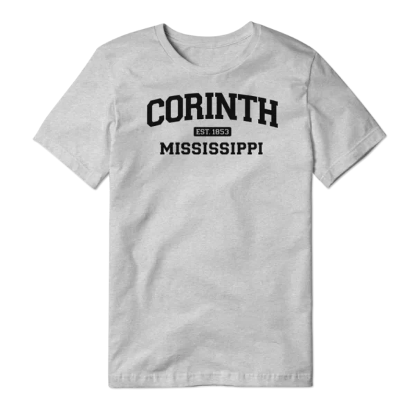 CORINTH 1853 design on a Sport Gray T-shirt